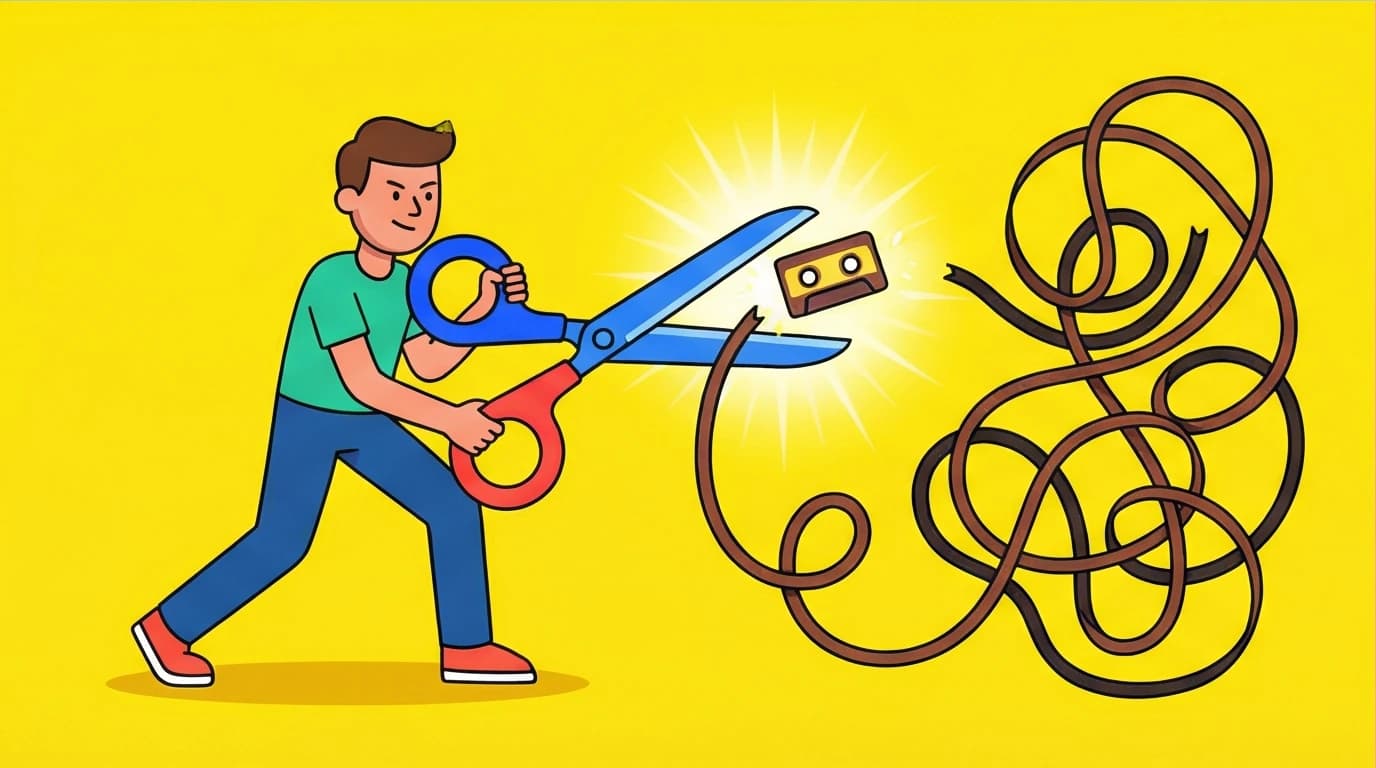 An illustration representing how an Atomic Habits audiobook summary distills key takeaways for busy people seeking efficiency.