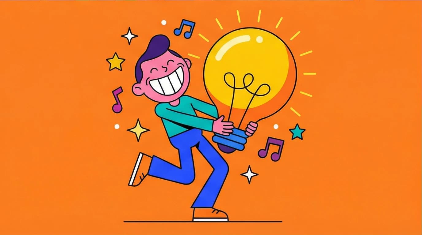 A visual metaphor for meaningful work from Outliers, showing a joyful person dancing after finding purpose and reward in their labor.