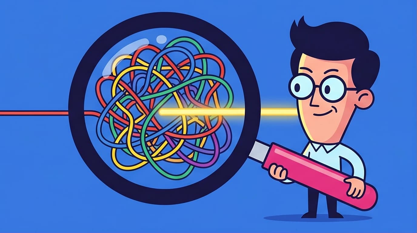 An illustration showing a person decoding human behavior using Robert Greene's laws of human nature cheat sheet to gain self-control and social intelligence.