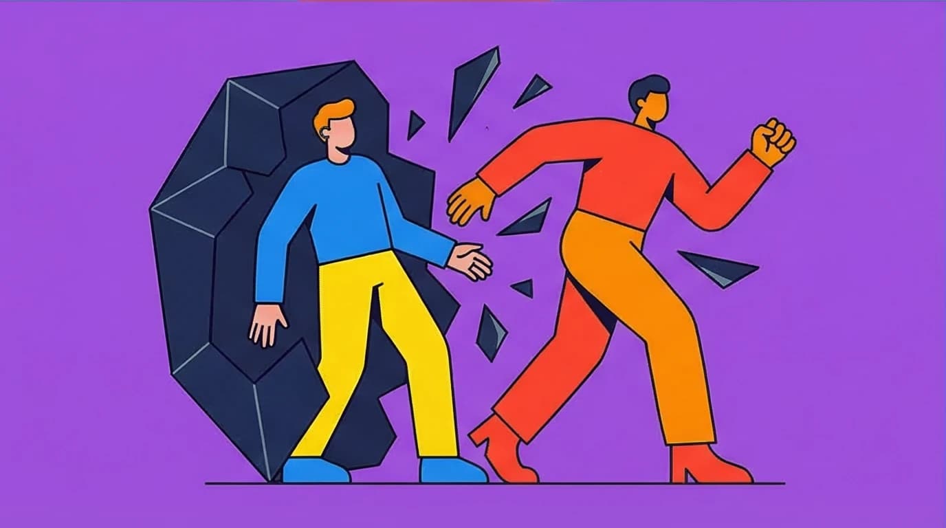 A person re-creates themself by breaking a shell, a visual for Law 25 from Robert Greene's book on forging a new powerful identity.