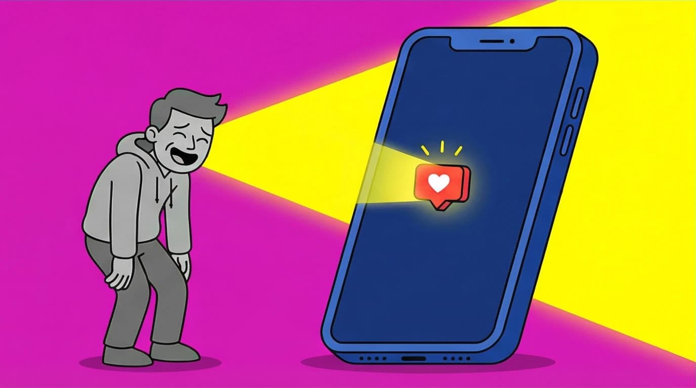An illustration showing the dopamine hit of intermittent reinforcement that keeps people stuck in the anxious avoidant trap.