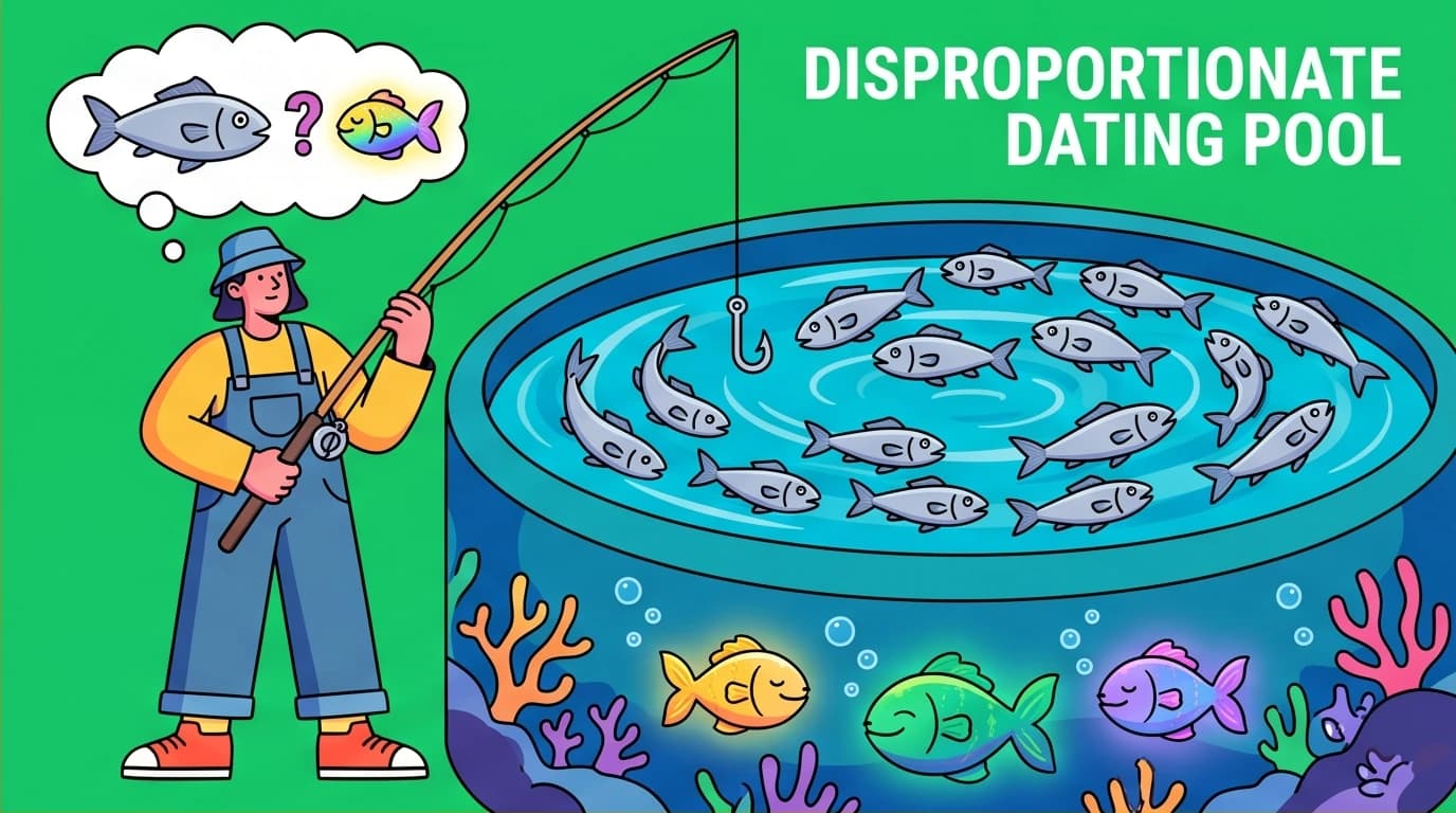 A visual metaphor for the modern dating pool being filled with avoidant partners, reflecting the attached book's advice on dating reality.