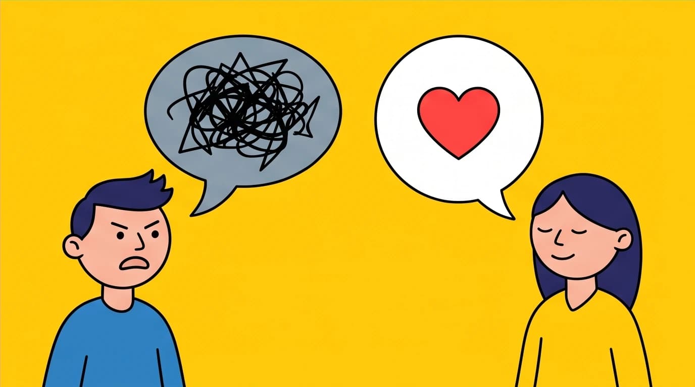 A visual of effective communication versus protest behavior, highlighting key takeaways from the book Attached for a secure relationship.