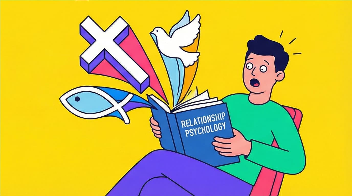 A visual representing a key criticism of the Boundaries book: the jarring and heavy integration of biblical themes into psychological advice.