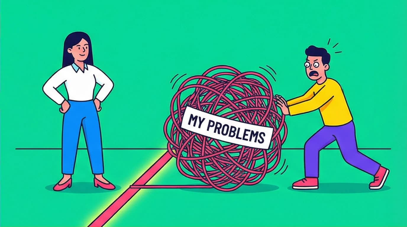 A visual of a 'personal property line,' the core concept of Dr. Henry Cloud's book on setting boundaries to protect your responsibilities.