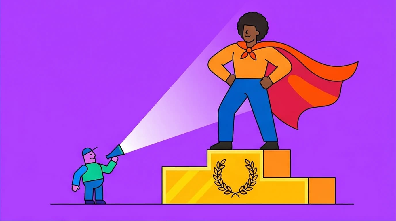 An image representing the core StoryBrand principle from Donald Miller's framework where the customer is the hero, not the brand.