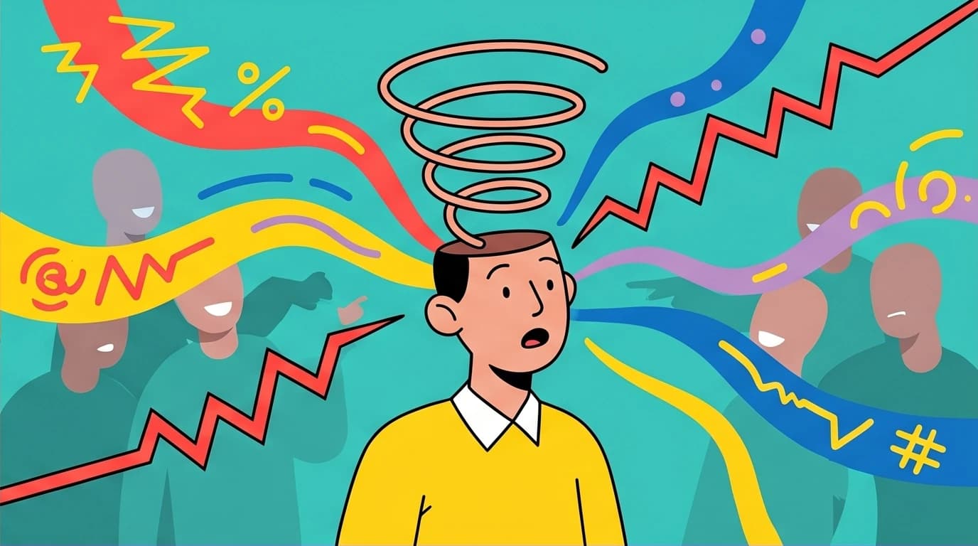A highly sensitive person with a large antenna is overwhelmed by emotional signals, showing a common trait of a people-pleasing personality.