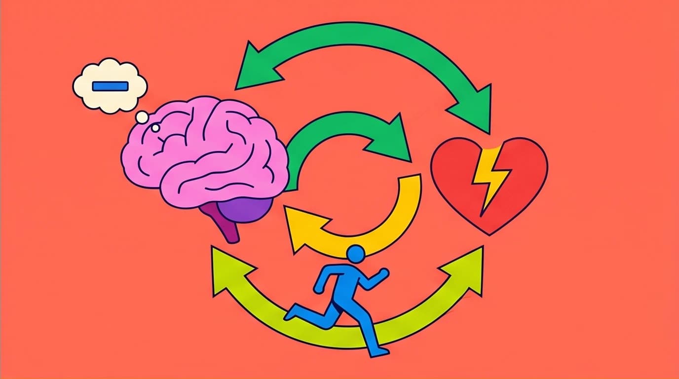 A diagram showing the CBT triangle for social anxiety, a cycle of negative thoughts, anxious feelings, and avoidance behaviors.