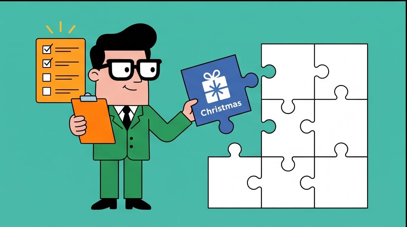 A character easily planning a ministry event using a giant checklist, representing the power of SOPs in church ministry planning and execution.