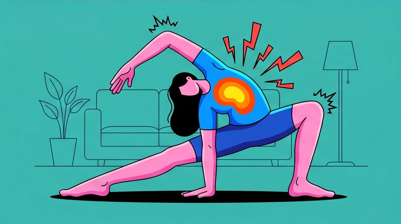 A character in an intense pose shows the importance of the David Goggins stretching routine, a critical part of his workout for recovery.