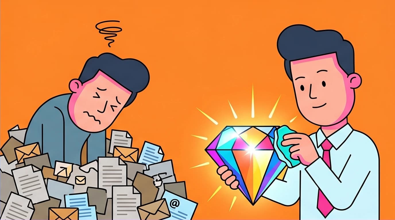 An illustration contrasting a stressed person juggling shallow tasks with a calm person creating valuable deep work, based on Cal Newport's quotes.