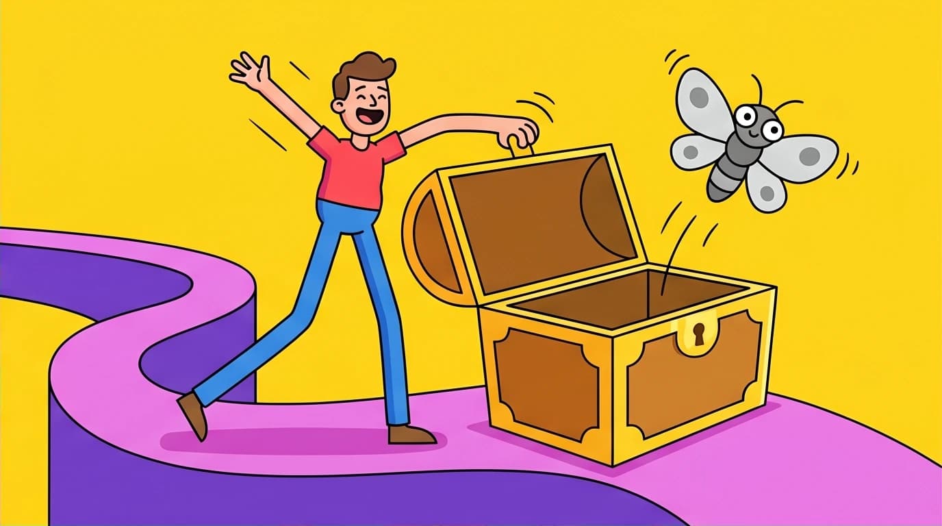 Illustration showing the emptiness of following a social script, a key concept in overcoming existential anxiety and finding true success in life.