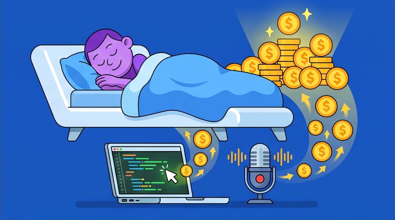Visualizing the core difference between money and wealth. An asset that earns for you while you sleep, a key investment concept from Naval Ravikant for financial freedom.