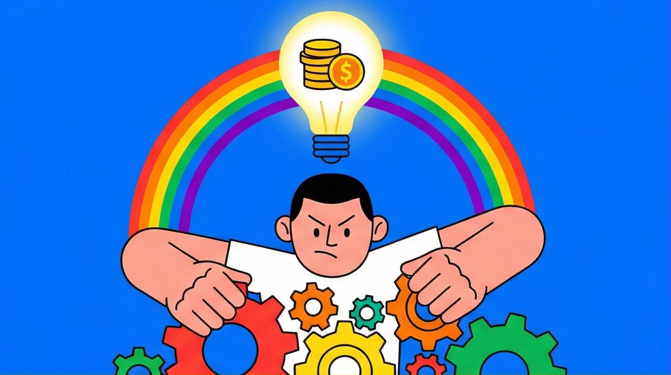 Illustration of a person turning a thought about wealth into action, a key principle in how to apply Think and Grow Rich for real results.