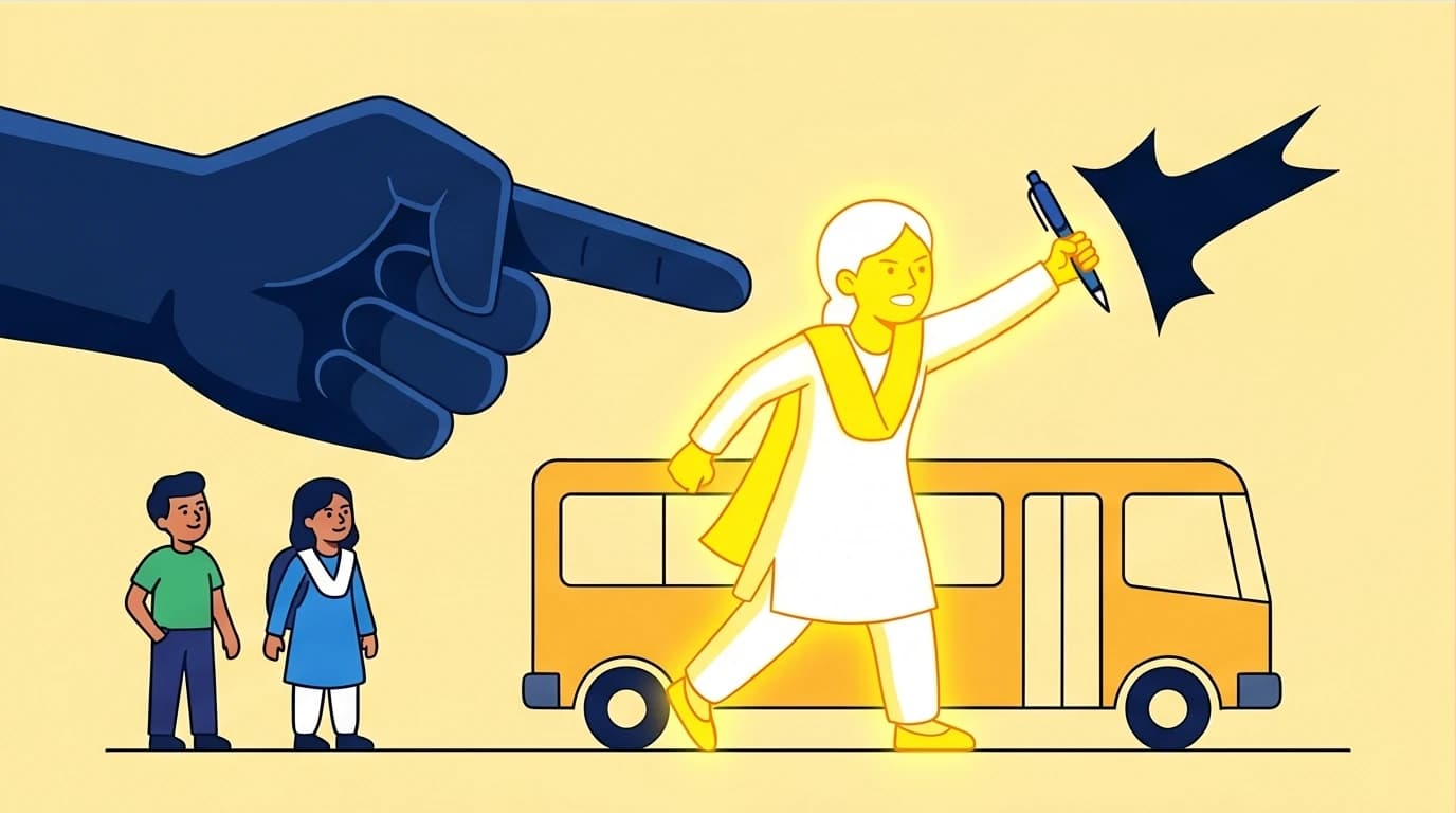 Symbolic illustration of the Taliban attack on Malala Yousafzai on her school bus, a pivotal event in the 'I Am Malala' book summary.