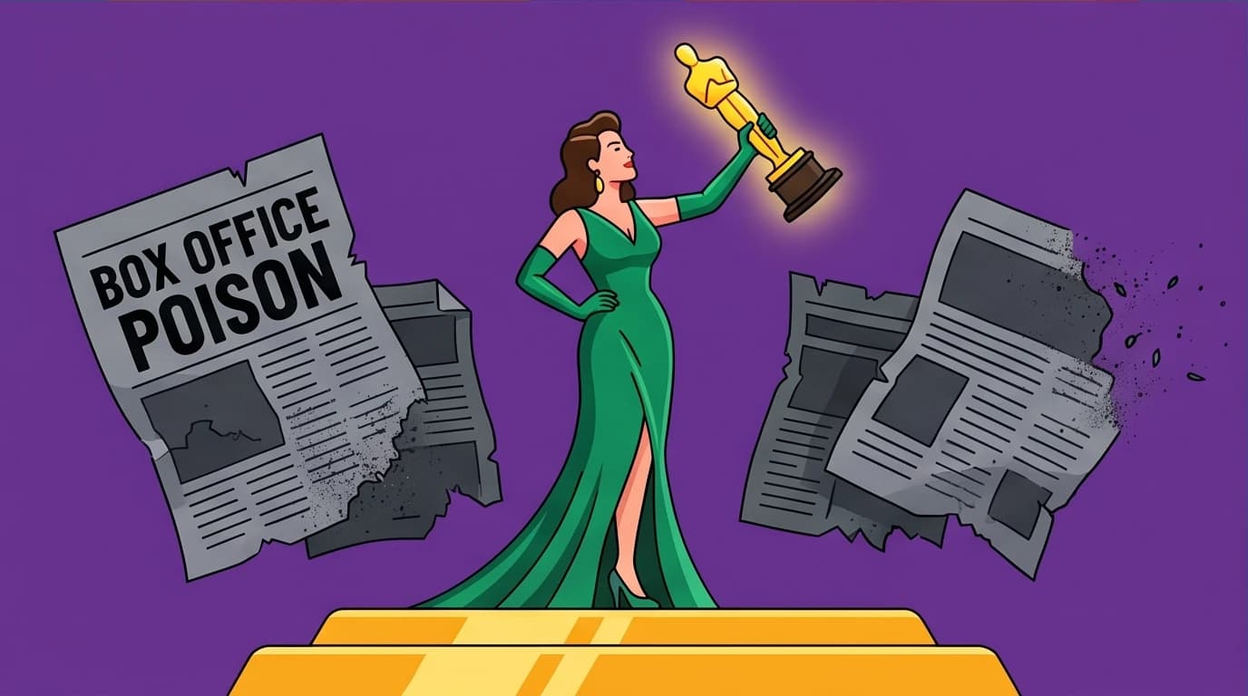 Joan Crawford's Oscar win for Mildred Pierce, a major comeback detailed in her biography, defying the 'Box Office Poison' label.