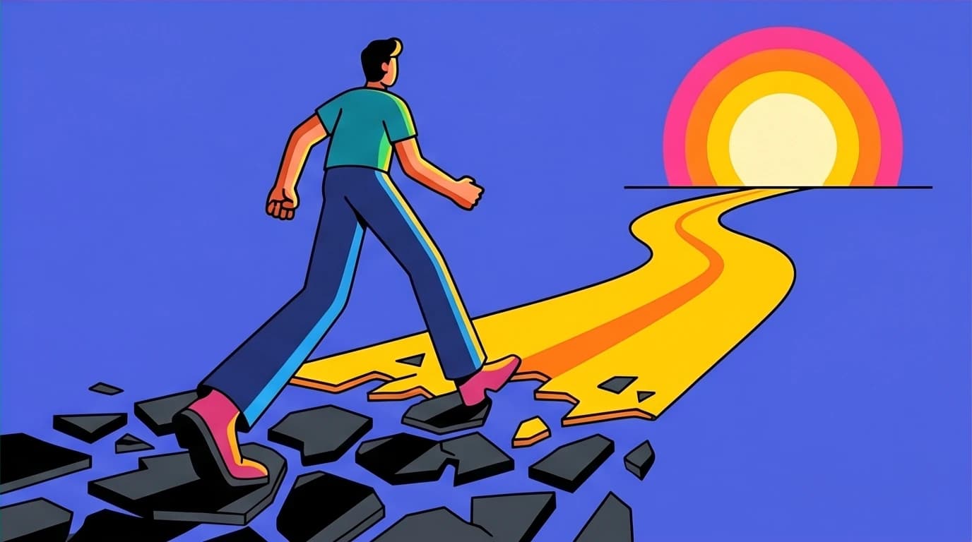 Visualizing post-traumatic growth, where trauma becomes the foundation for a stronger path forward, inspired by Malala Yousafzai's resilience.