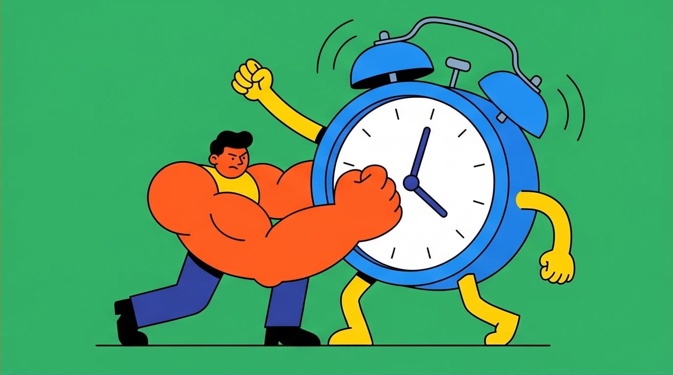 An illustration of a person winning the 'battle of the bed,' a key Stoic habit from the Marcus Aurelius morning routine for discipline.