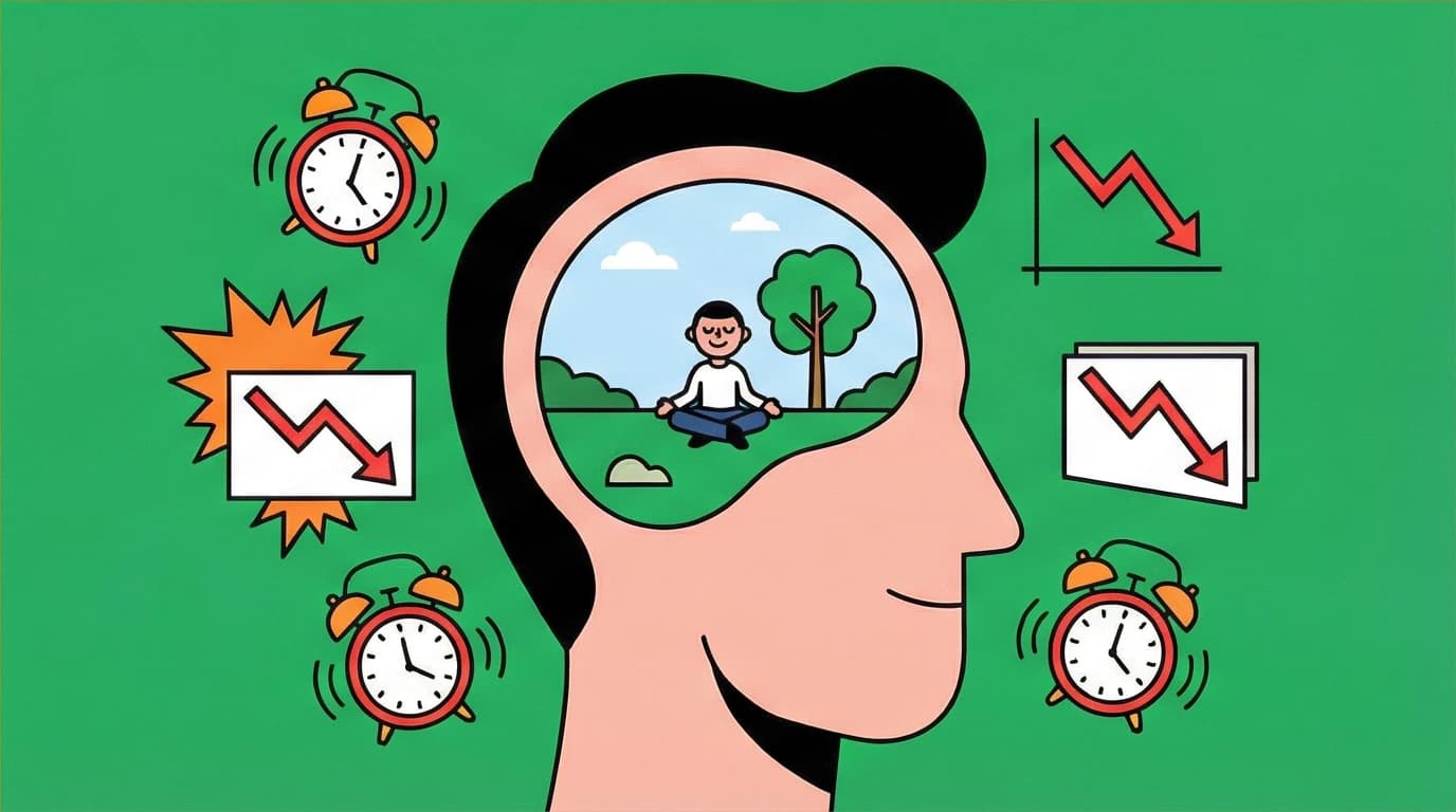 A visual metaphor for the 'inner citadel,' showing a calm mind protected from external stress, a key concept in Stoic wisdom from Meditations.