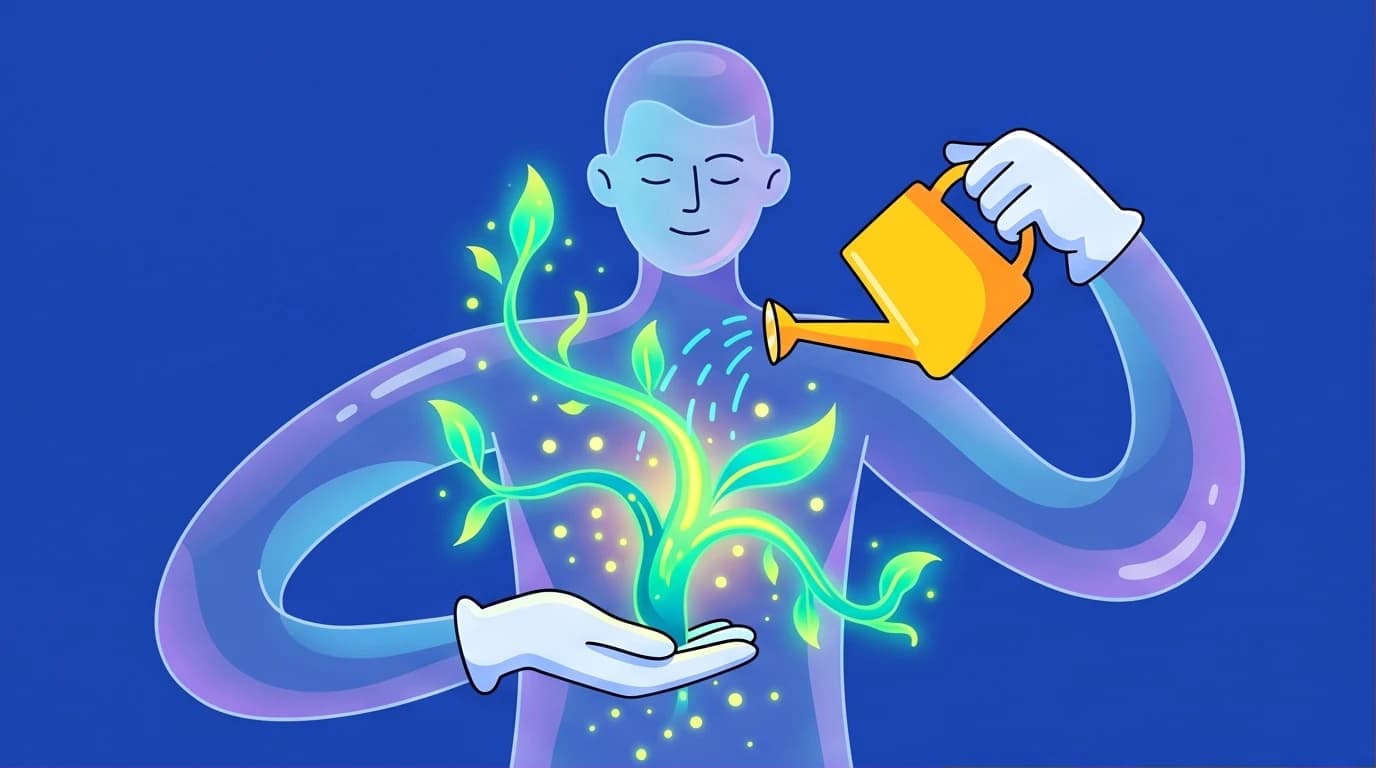 An illustration about building psychological resilience by nurturing inner strength, a key theme from the recommended book list.