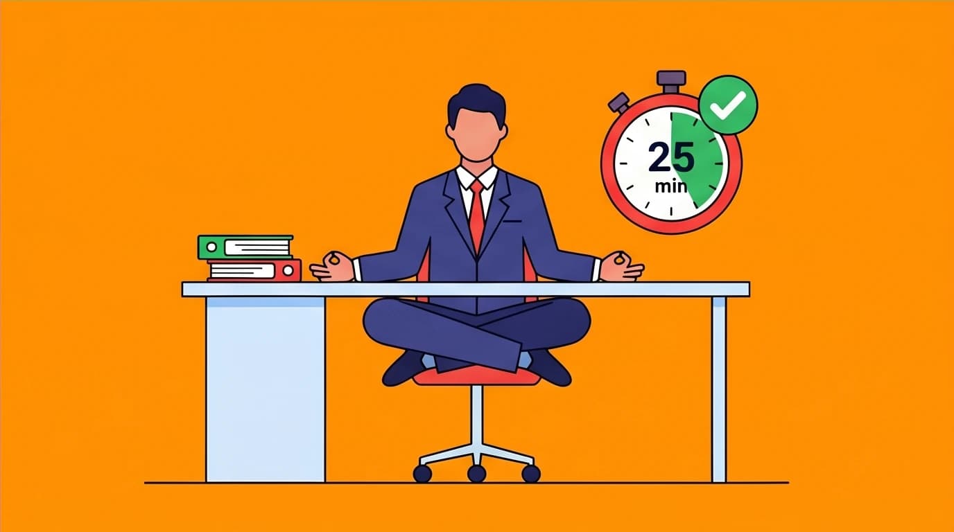 Integrating mindfulness into the workday by combining it with the Pomodoro technique for improved productivity and stress management.