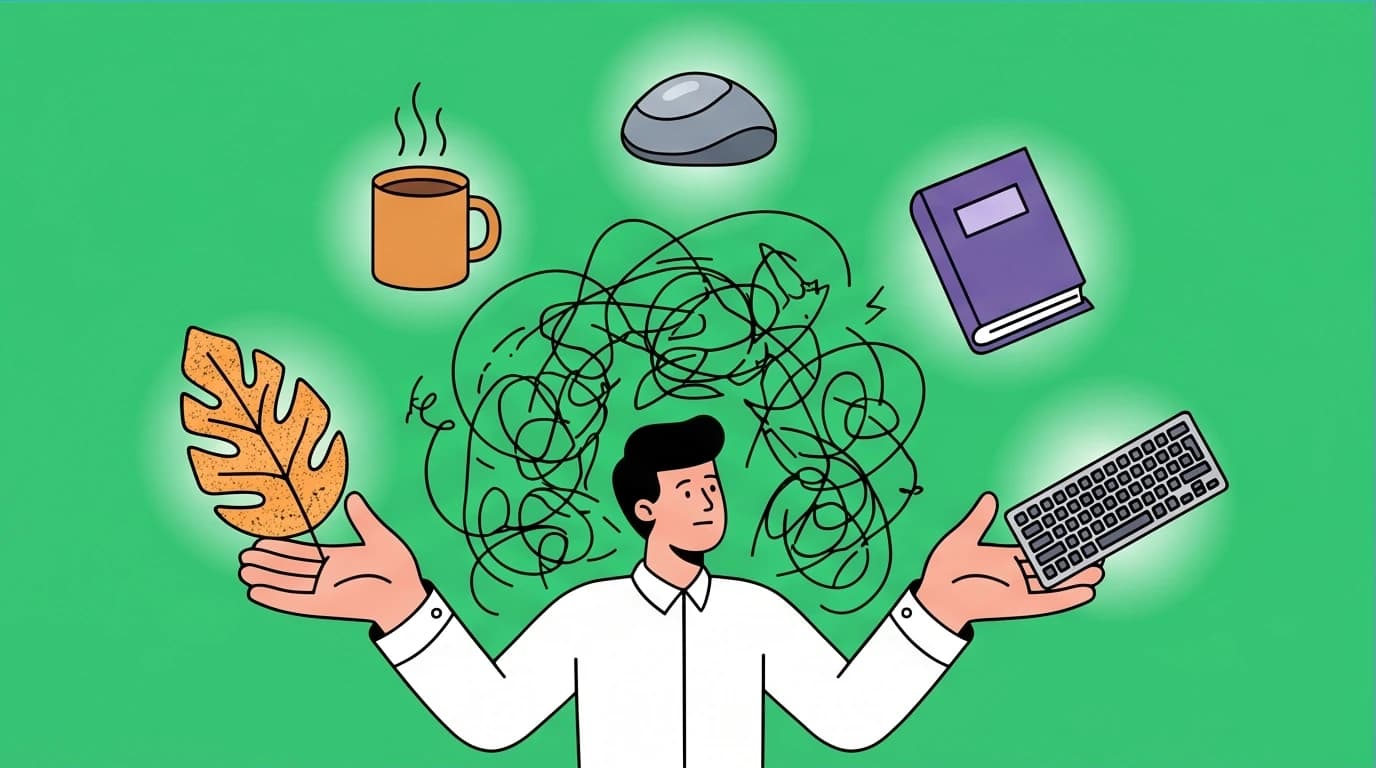 The five senses mindfulness exercise visualized as a person using touch to ground themselves in reality and push away an anxiety attack.