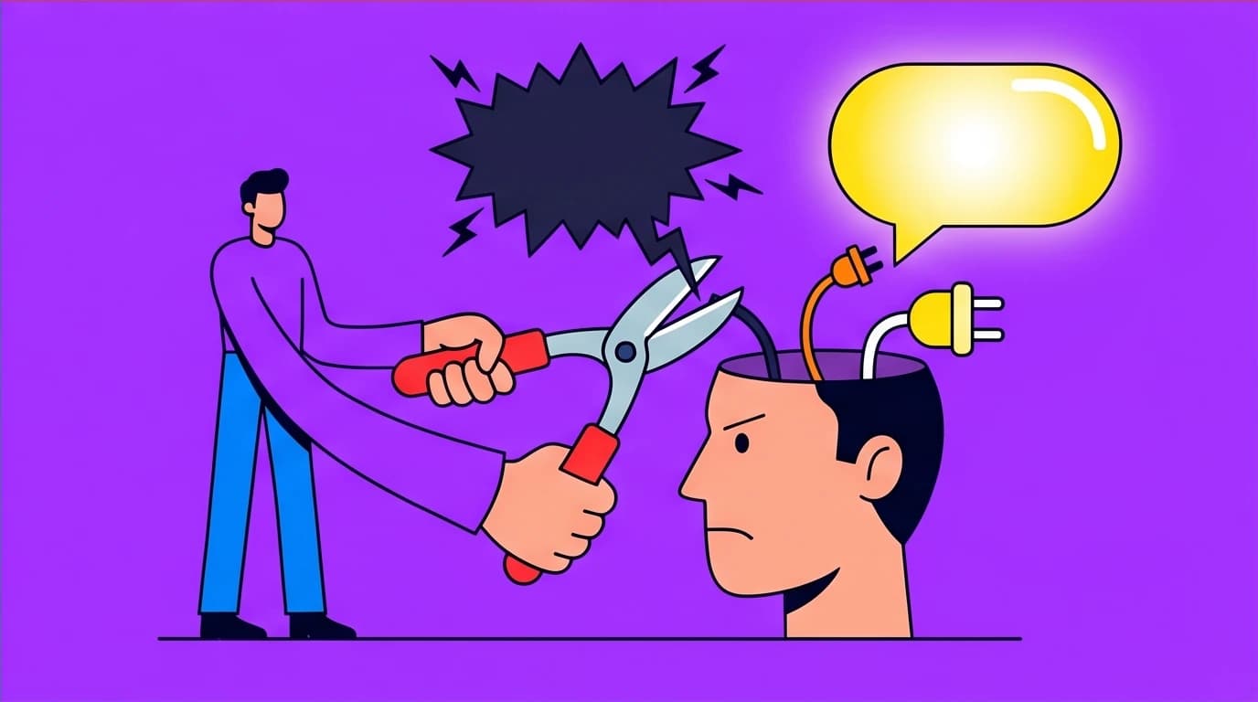 A person actively rewires their inner critic with positive affirmations, an essential mental health habit for a morning routine.