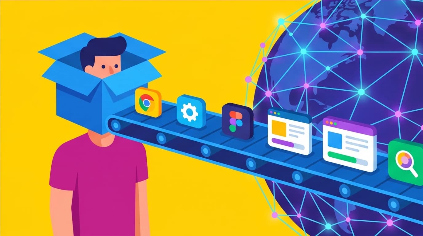 An illustration of the 'Productize Yourself' concept from Naval's book, turning specific knowledge into scalable digital products for global reach.