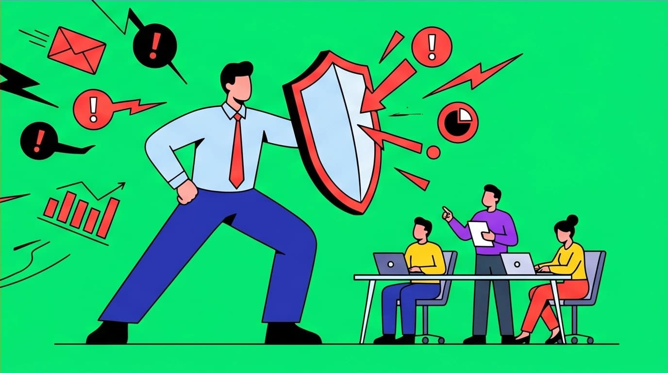 A leader shields their team from distractions, a key strategy for building resilient teams through ruthless prioritization in the workplace.