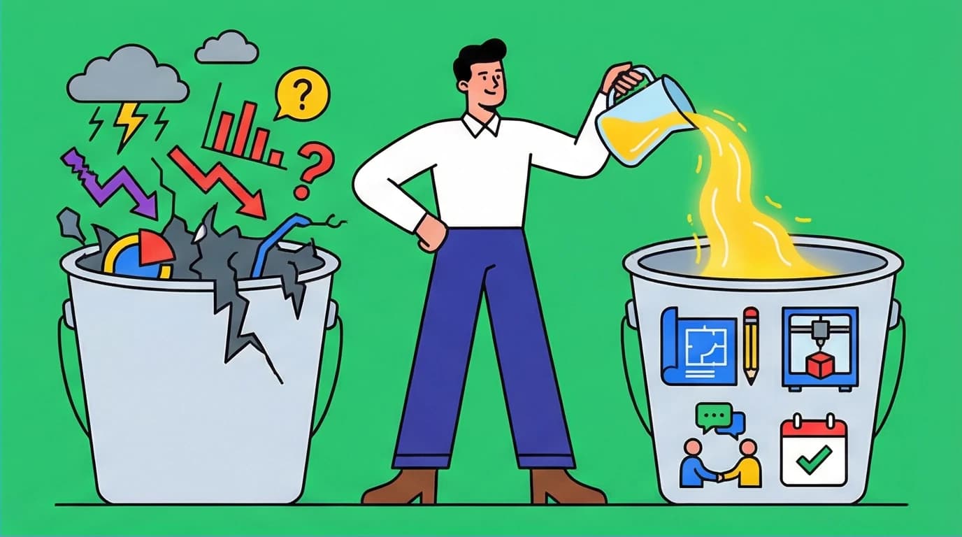 A leader applying the Stoic dichotomy of control, focusing on what they can manage and ignoring what they can't in their business.