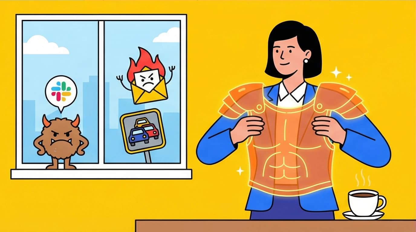 Practicing Stoicism, a leader builds mental armor to face daily work challenges, a key lesson from Marcus Aurelius's Meditations.