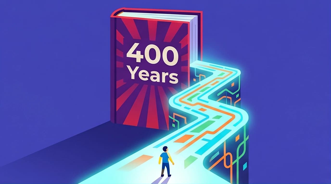 Illustration simplifying the dense 'Taiwan's 400-Year History' by Su Beng into an accessible guide about Taiwanese nationalism.