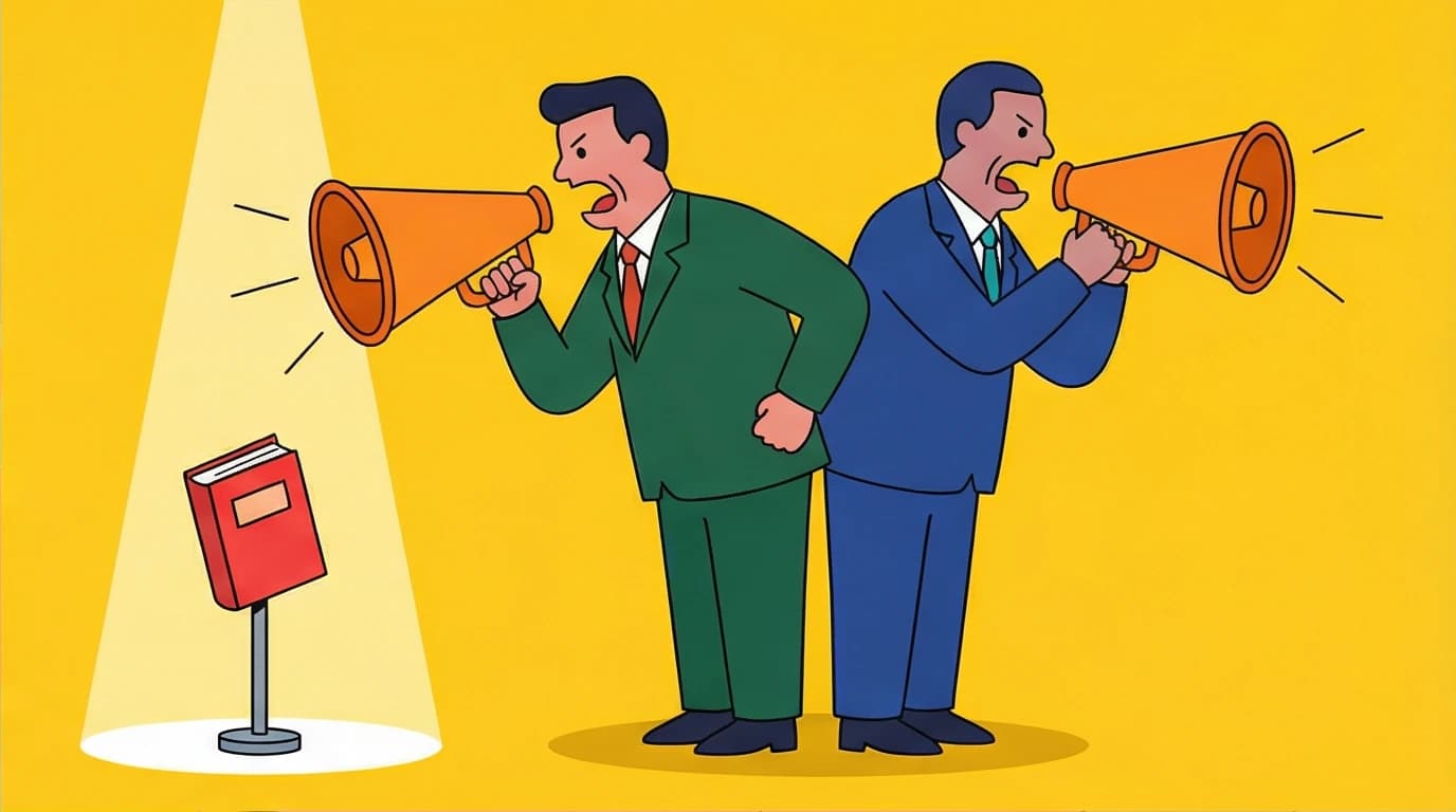 A conceptual image of Tara Westover's parents' official response, showing an aggressive and coordinated denial against her memoir 'Educated'.