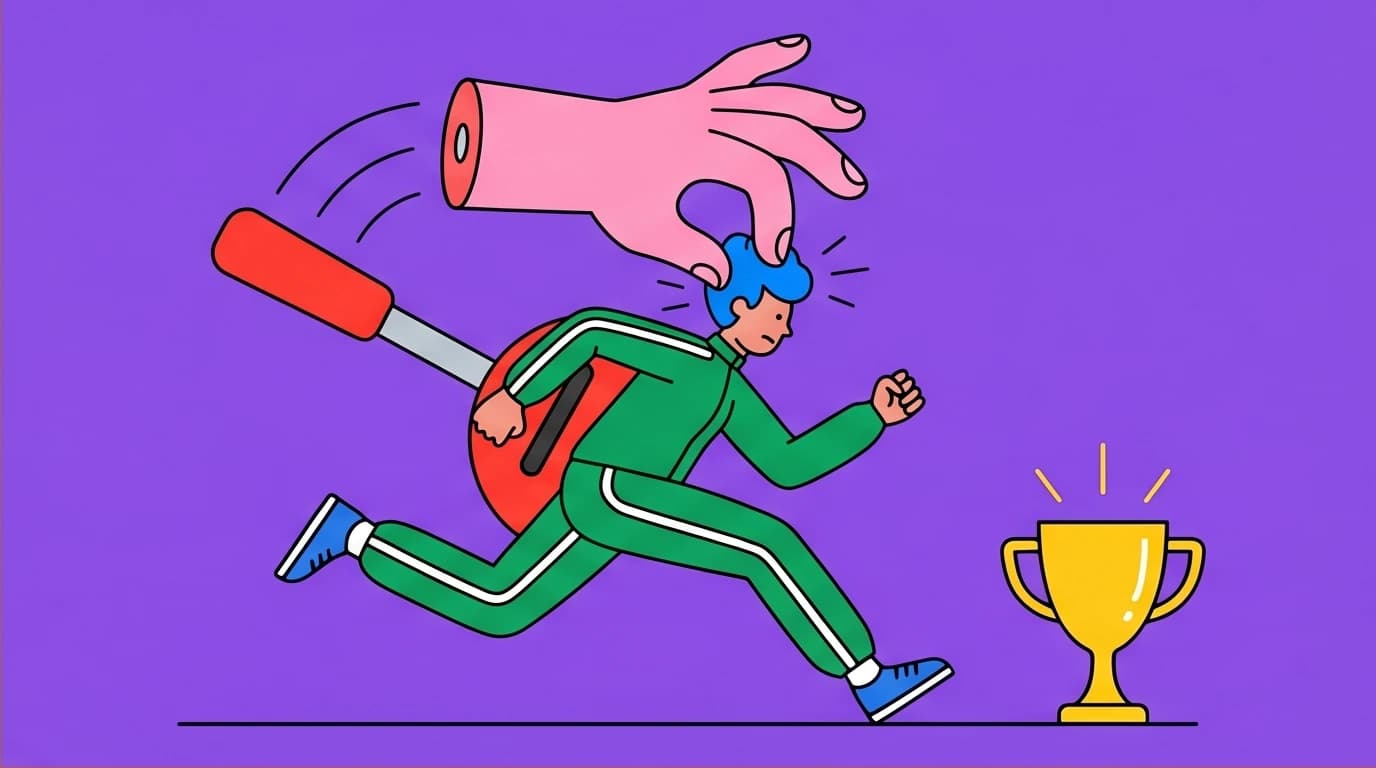 A character's subconscious brain pulls an emergency brake to stop them from achieving success, a key concept about self-sabotage from The Mountain Is You.
