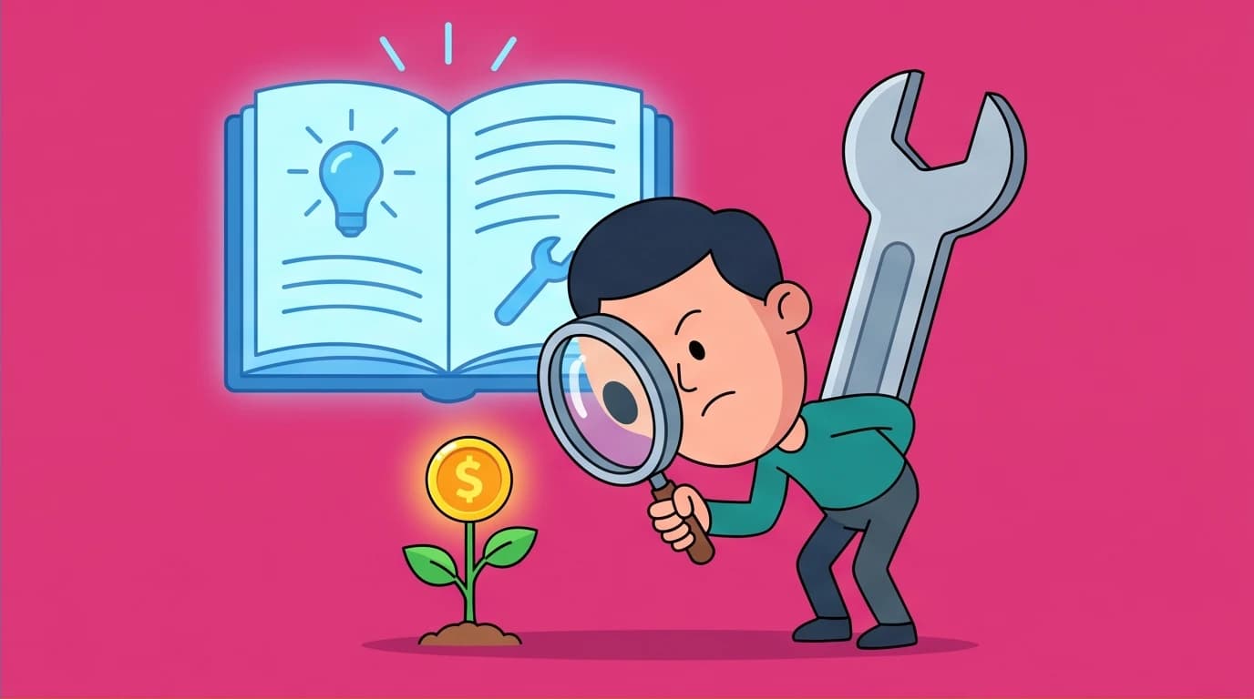 A visual metaphor for the first stage of the Wealth Ladder: focusing on human capital and skills over minuscule investment returns.