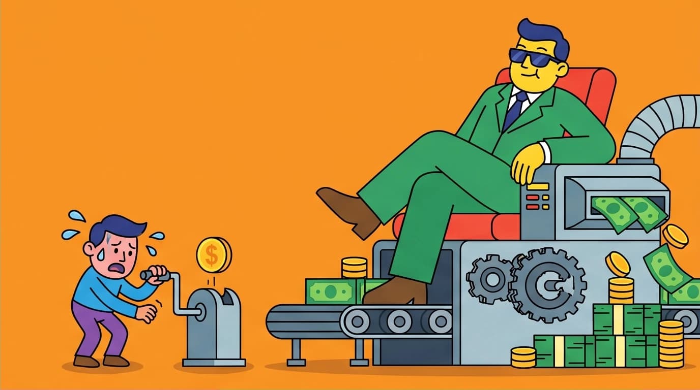 A visual metaphor for the 'Capital is King' principle. This highlights a core issue in the 'Wealth Ladder' review: the massive advantage of a large starting capital in investing.