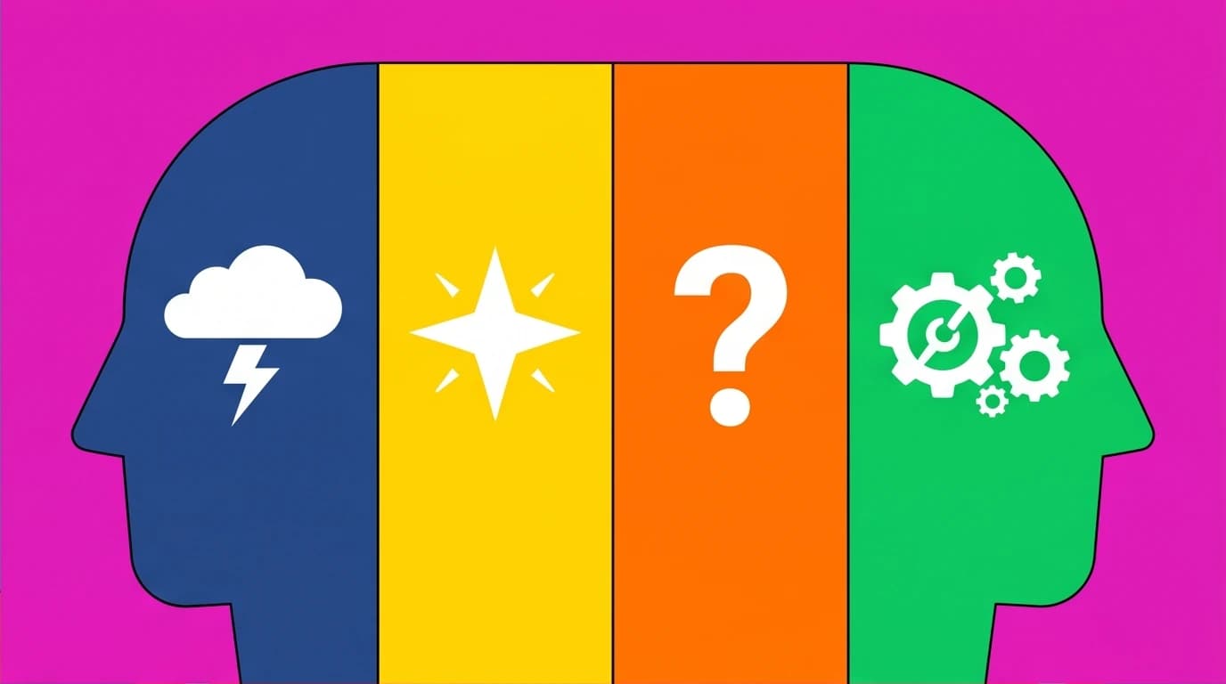 An illustration of a person's inner world with different emotions, representing the 'Wonder' theme of teaching empathy by showing everyone's hidden battles.